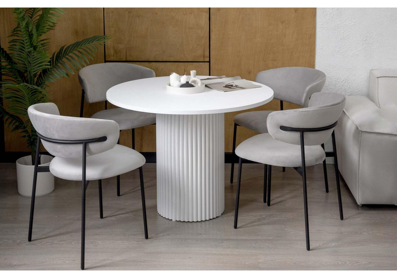 Стол деревянный, Барел 110 белый / белый