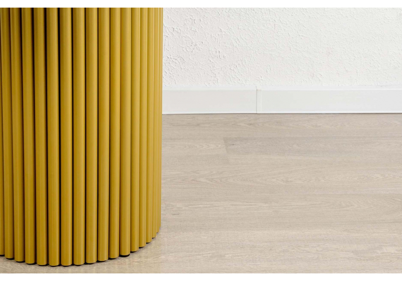 Стол деревянный, Барел 100 белый / золото