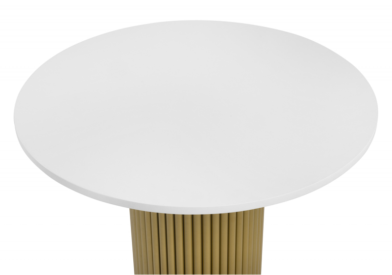 Стол деревянный, Барел 100 белый / золото