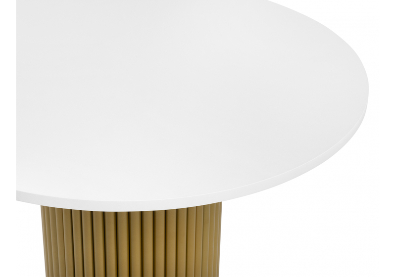 Стол деревянный, Барел 100 белый / золото