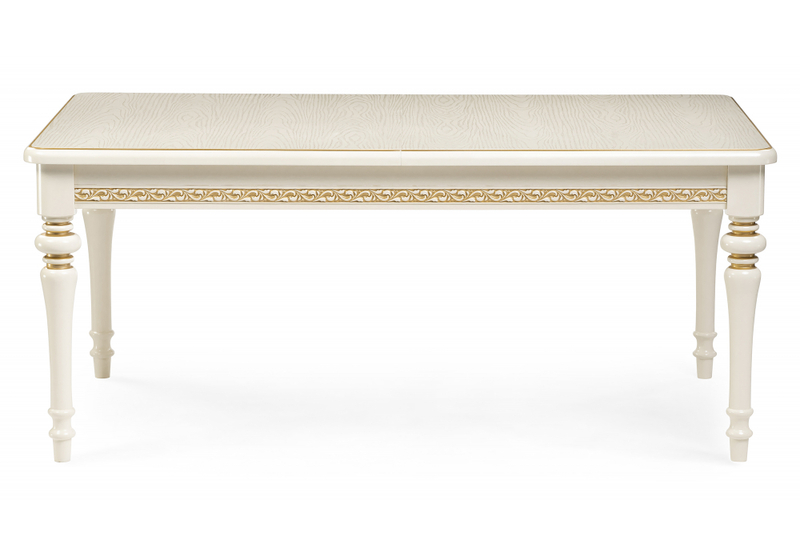 Стол деревянный, Маранта прямоугольный слоновая кость