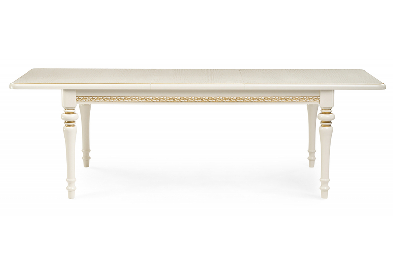 Стол деревянный, Маранта прямоугольный слоновая кость