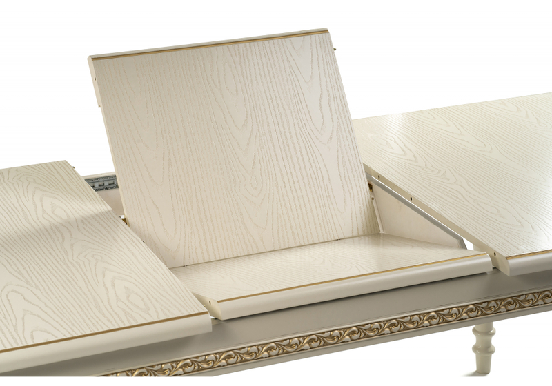 Стол деревянный, Маранта прямоугольный слоновая кость