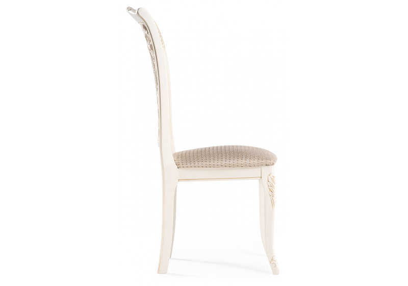 Стул деревянный, Керия ткань бежевый / слоновая кость