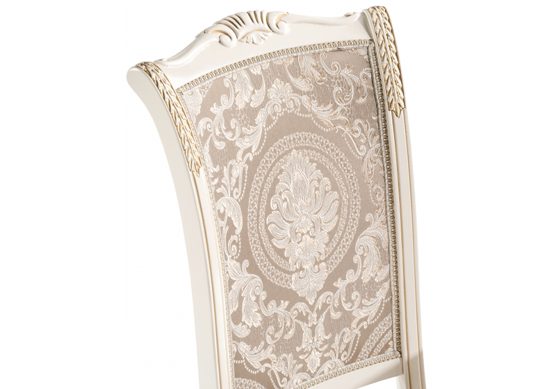 Стул деревянный, Керия ткань бежевый / слоновая кость