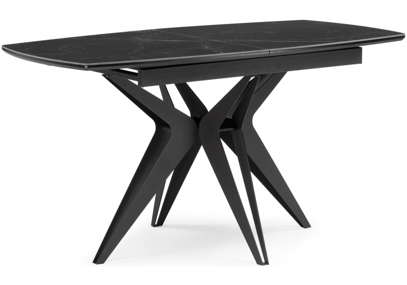 Керамический стол, Риполь 140(180)х80 черный мрамор shakespeare black / черный