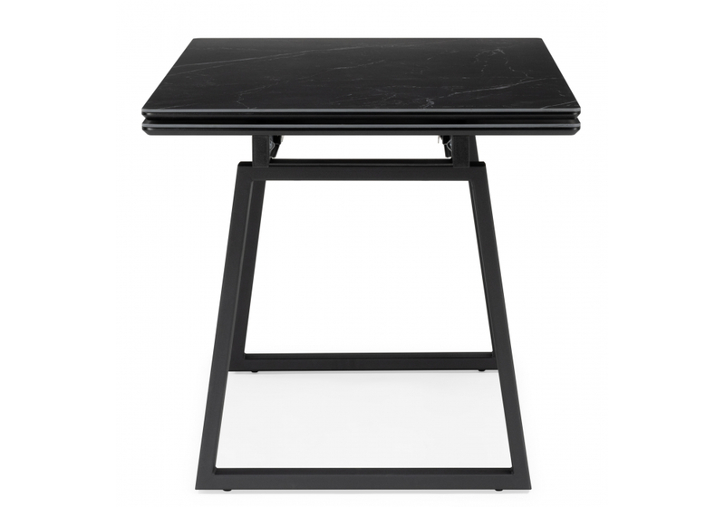 Керамический стол, Джек 140(200)х80 черный мрамор shakespeare black / черный