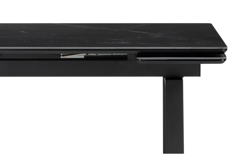 Керамический стол, Джек 140(200)х80 черный мрамор shakespeare black / черный