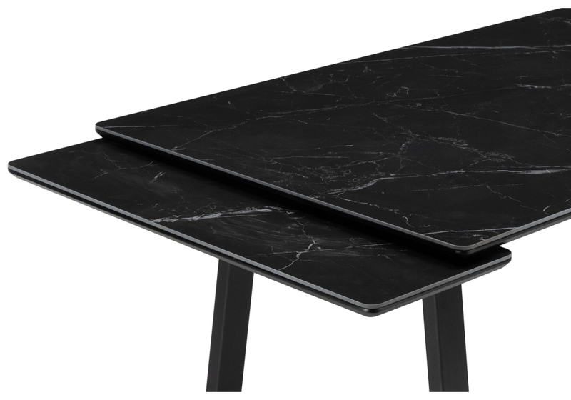 Керамический стол, Джек 140(200)х80 черный мрамор shakespeare black / черный