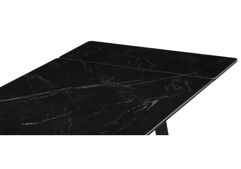 Керамический стол, Джек 140(200)х80 черный мрамор shakespeare black / черный