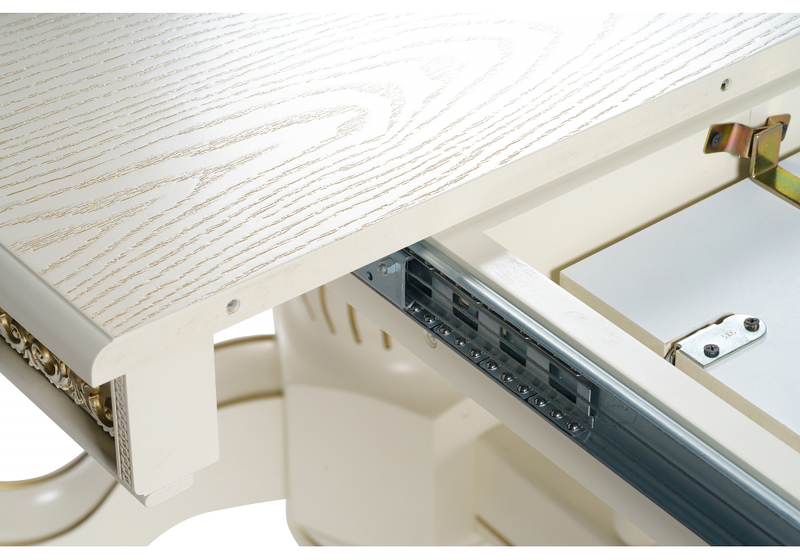 Стол деревянный, Кассиль крем / золотая патина