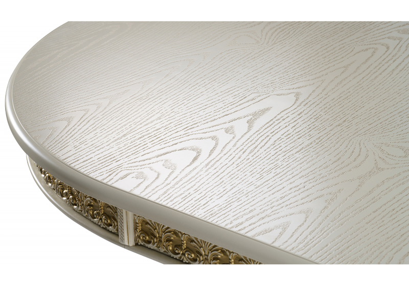 Стол деревянный, Кассиль крем / золотая патина