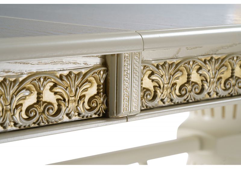 Стол деревянный, Кассиль крем / золотая патина