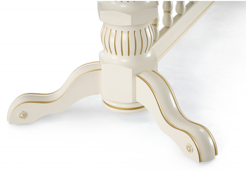 Стол деревянный, Кассиль крем / золотая патина