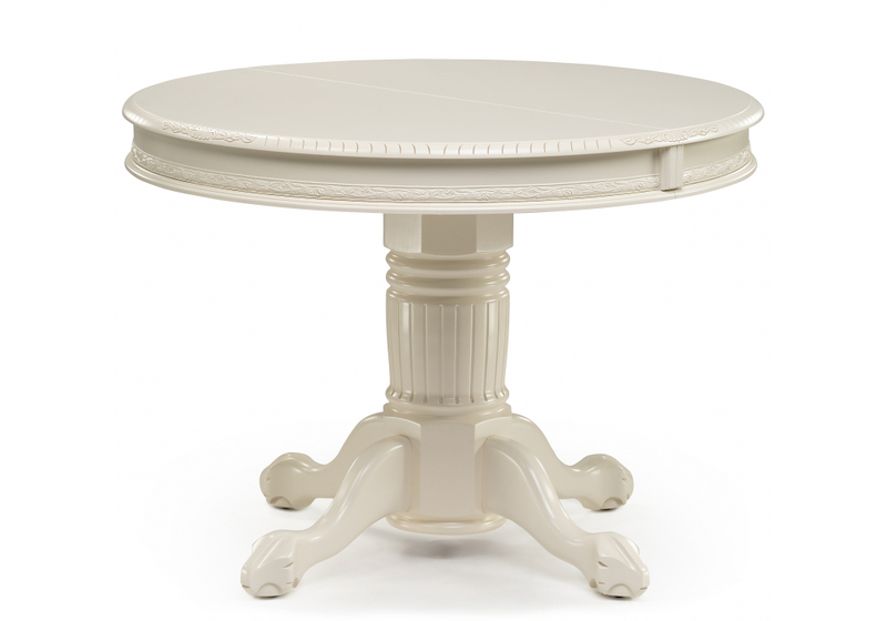 Стол деревянный, Альфред круглый крем