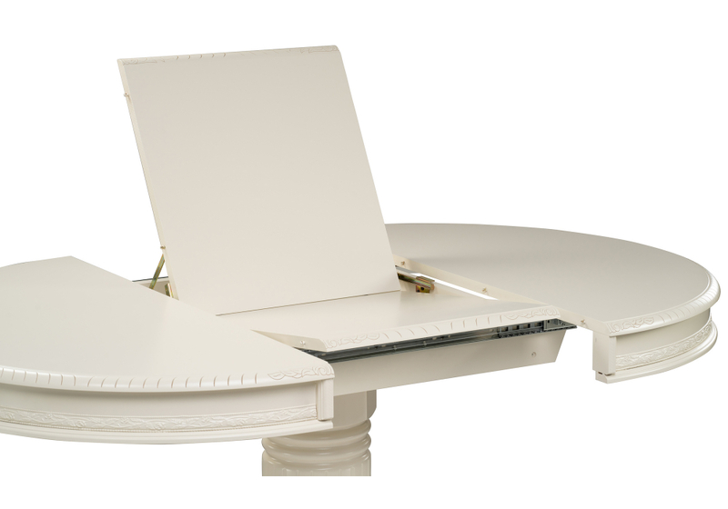 Стол деревянный, Альфред круглый крем