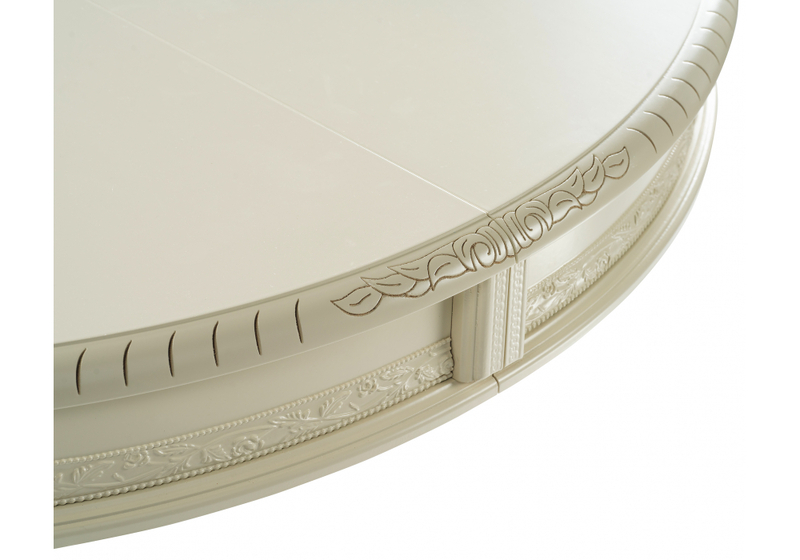 Стол деревянный, Альфред круглый крем