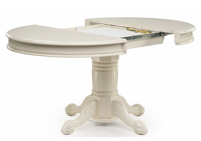 Стол деревянный, Альфред круглый крем