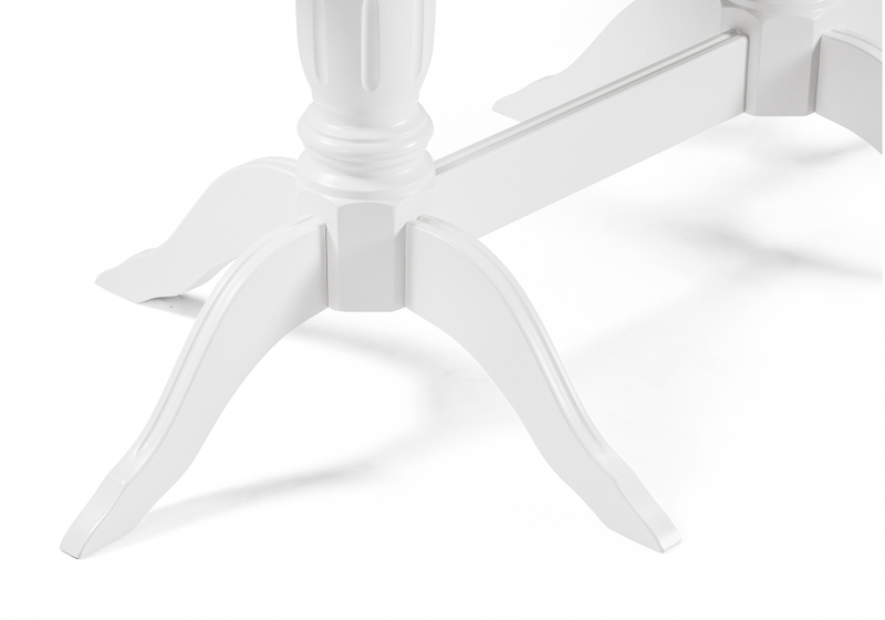 Стол деревянный, Эритрин овальный белый