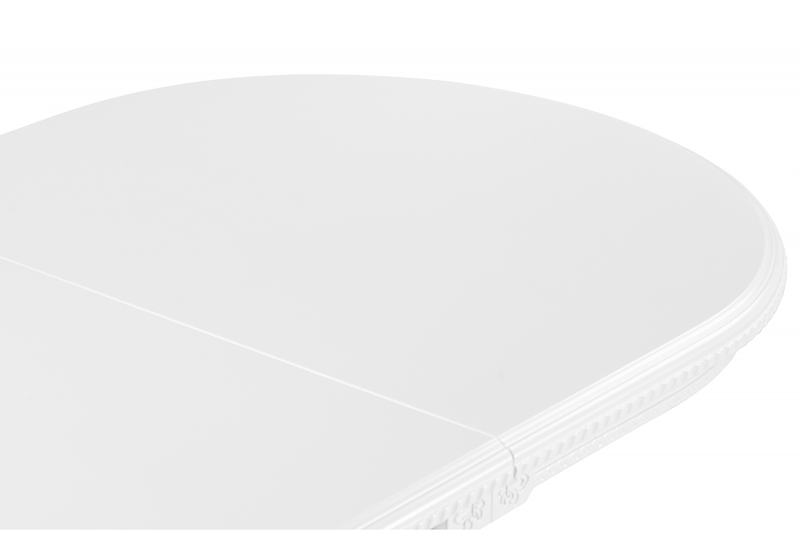 Стол деревянный, Эритрин овальный белый