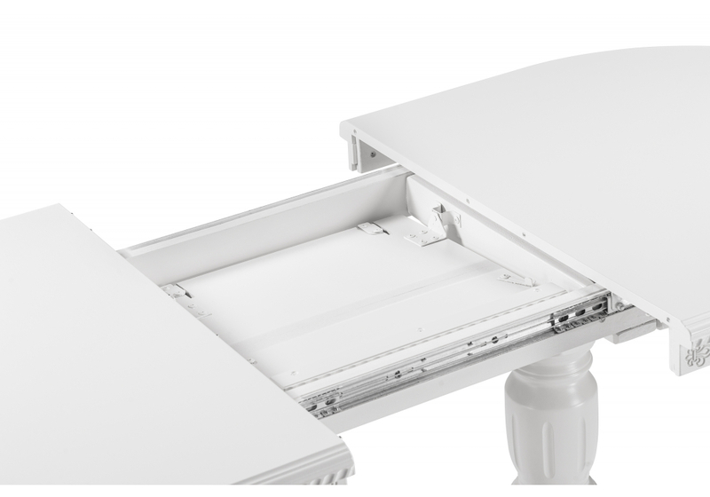 Стол деревянный, Эритрин овальный белый