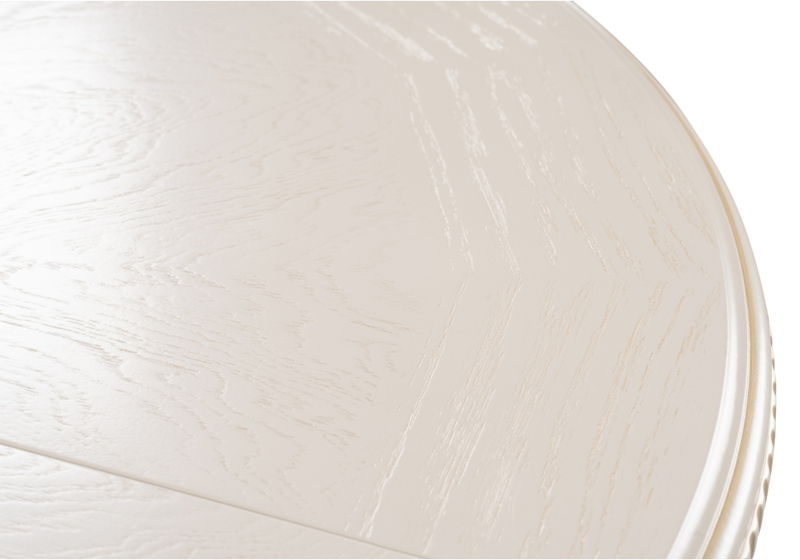 Стол деревянный, Нозеан круглый бежевый / золото