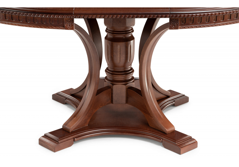 Стол деревянный, Нозеан круглый миланский орех