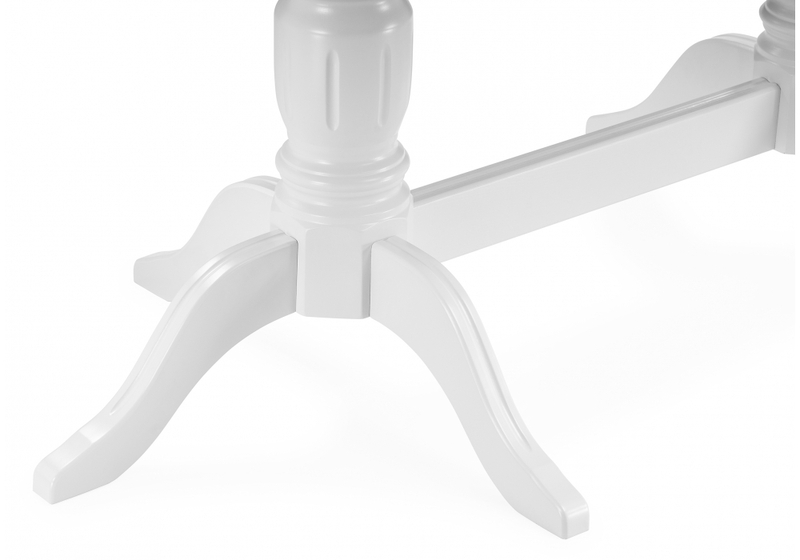 Стол деревянный, Эвклаз овальный белый