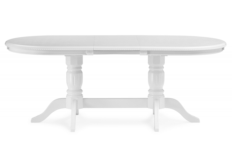 Стол деревянный, Эвклаз овальный белый