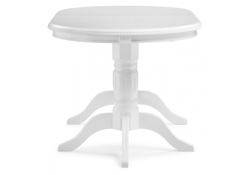 Стол деревянный, Эвклаз овальный белый