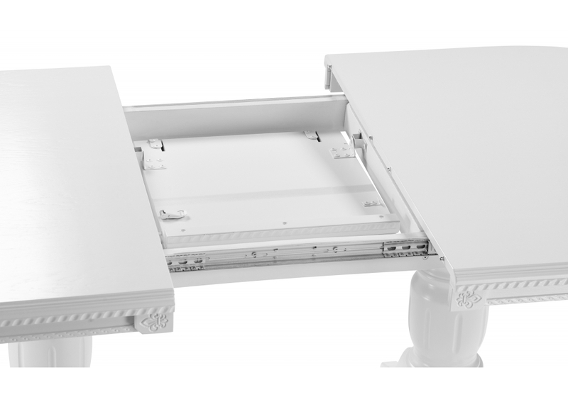 Стол деревянный, Эвклаз овальный белый