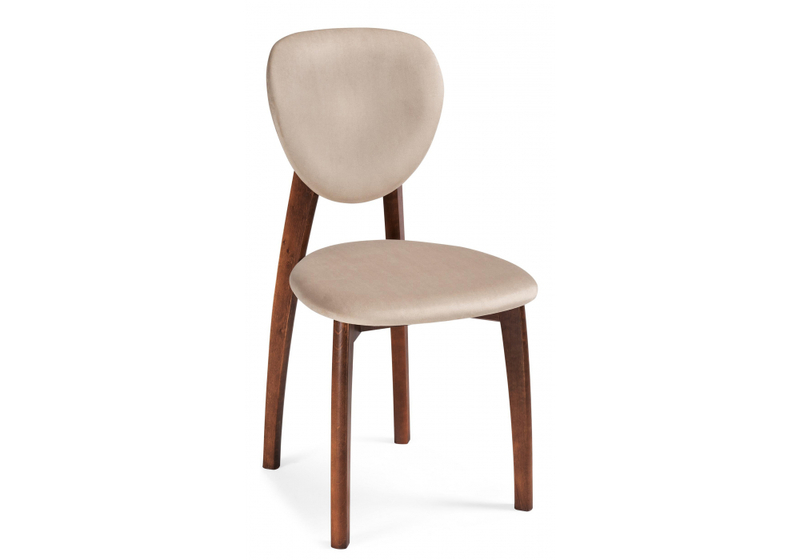 Стул деревянный, Вакимо ткань tenerife beige / миланский орех