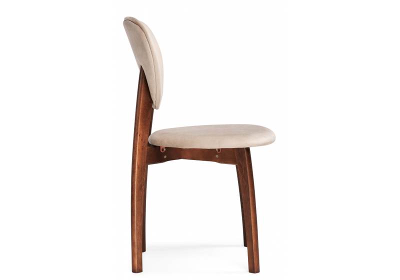 Стул деревянный, Вакимо ткань tenerife beige / миланский орех