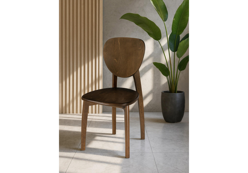 Стул деревянный, Окава орех жесткий