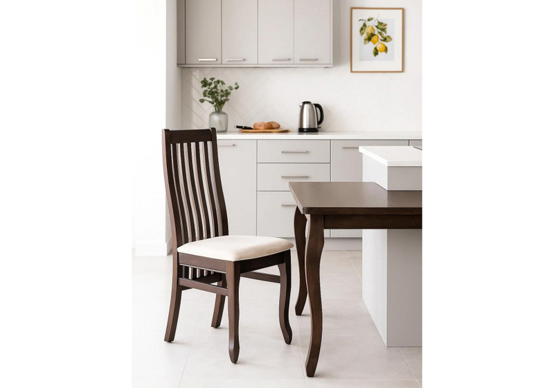 Стул деревянный, Арлет ткань Tenerife latte / венге коричневый