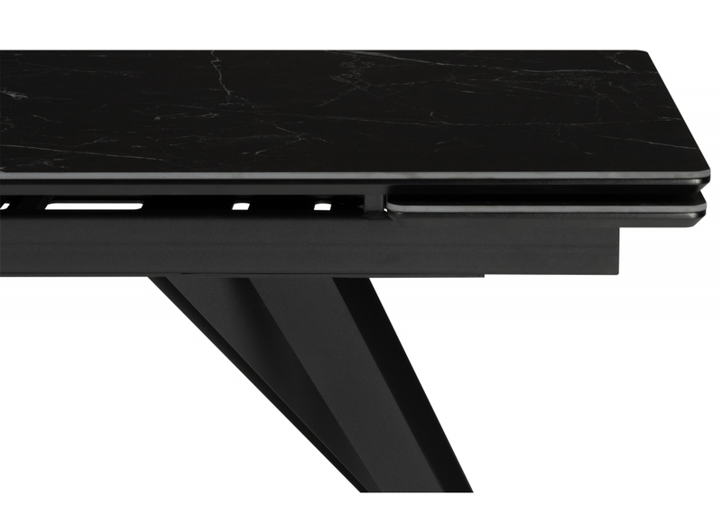 Керамический стол, Дарвин 140(200)х80 черный мрамор shakespeare black / черный