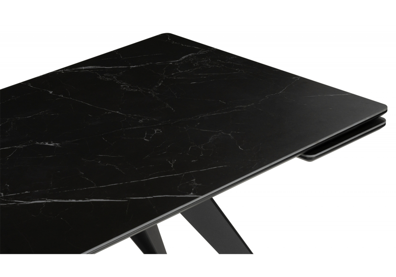 Керамический стол, Дарвин 140(200)х80 черный мрамор shakespeare black / черный