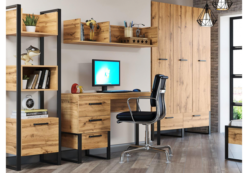 Прихожая, Iris металл дуб вотан / черный муар