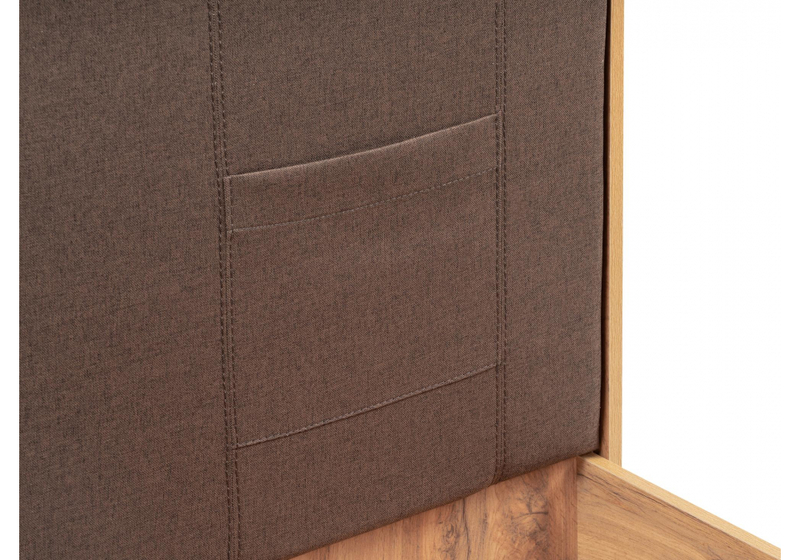 Кровать, Iris 90х200 металл дуб вотан / черный муар