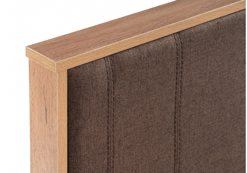 Кровать, Iris 90х200 металл дуб вотан / черный муар