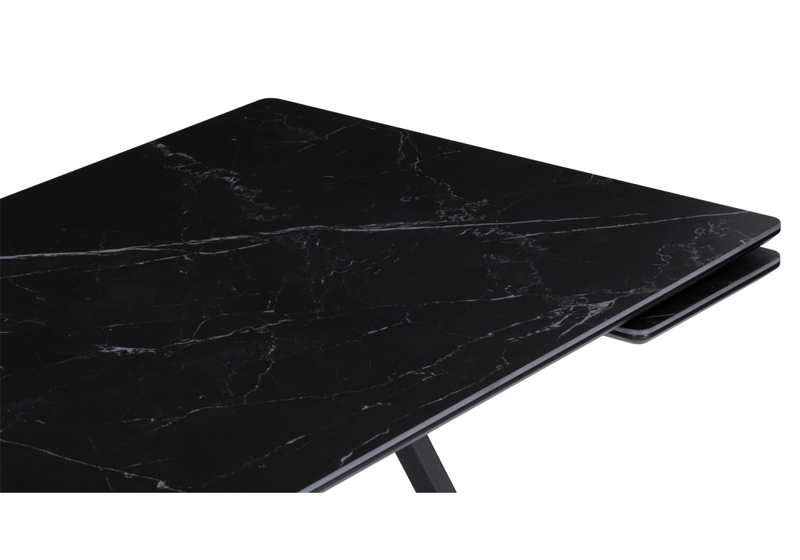 Керамический стол, Вилсон 140(200)х80 черный мрамор shakespeare black / черный