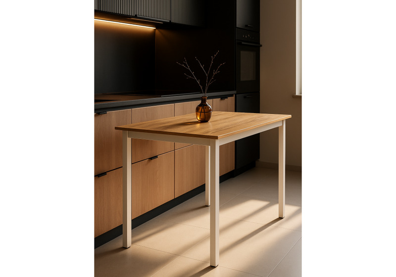 Стол деревянный, Аркон 110(130)х68х75 дуб вотан / белый