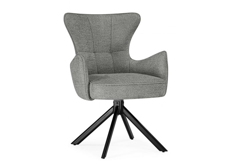 Стул на металлокаркасе, Atlanta gray / black крутящийся
