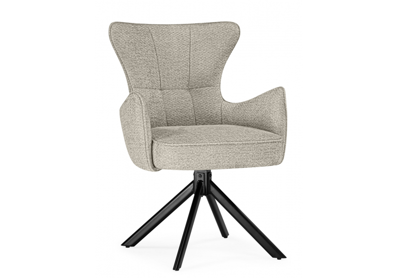 Стул на металлокаркасе, Atlanta beige / black крутящийся