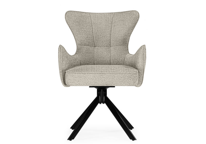 Стул на металлокаркасе, Atlanta beige / black крутящийся