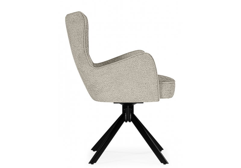 Стул на металлокаркасе, Atlanta beige / black крутящийся