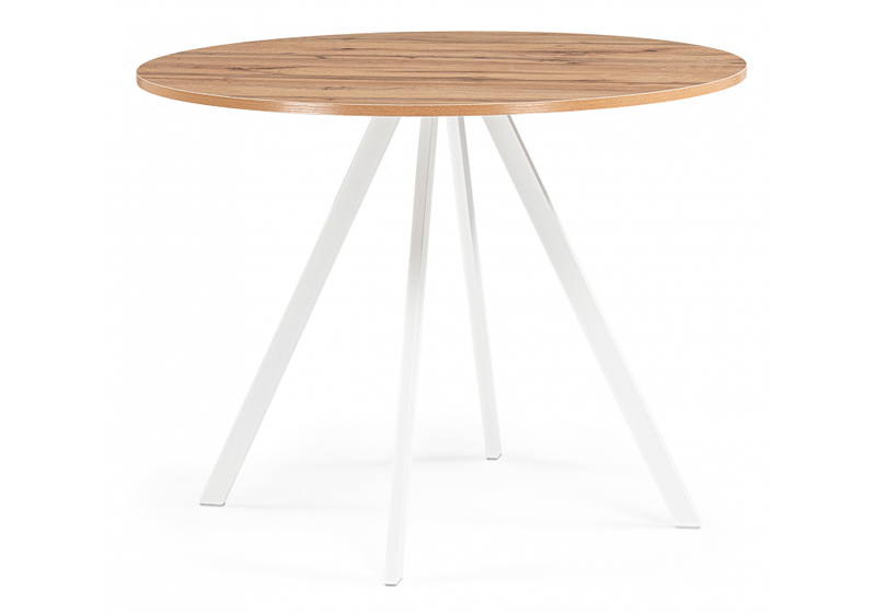 Стол деревянный, Баргел 90х90х75 дуб вотан / белый