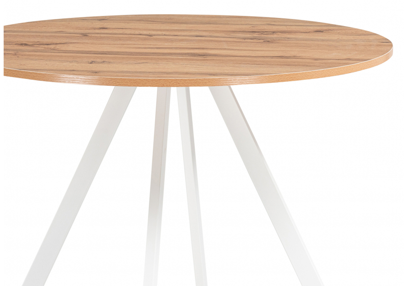 Стол деревянный, Баргел 90х90х75 дуб вотан / белый