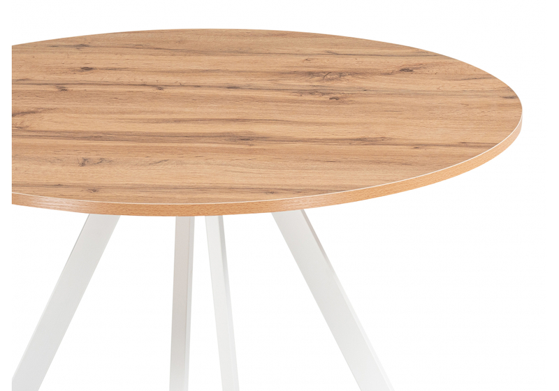 Стол деревянный, Баргел 90х90х75 дуб вотан / белый