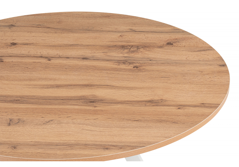 Стол деревянный, Баргел 90х90х75 дуб вотан / белый